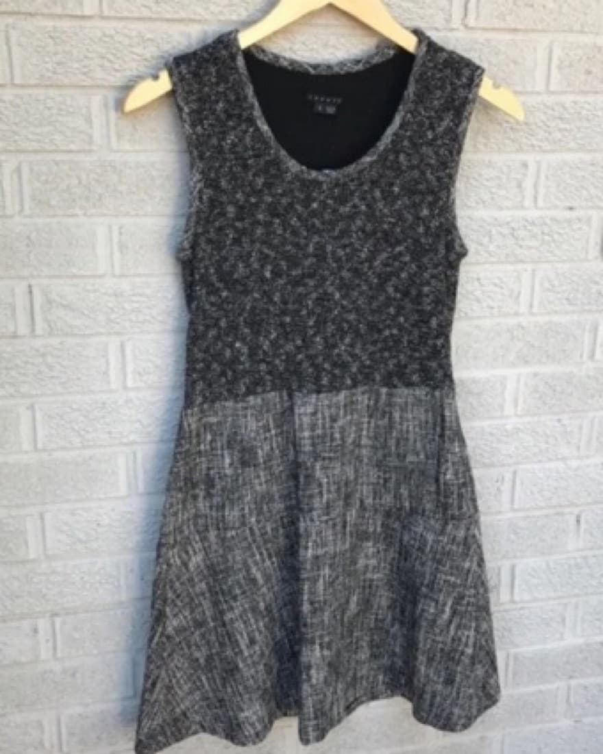 Theory Mixed Tweed Sleeveless Dress - Image 3