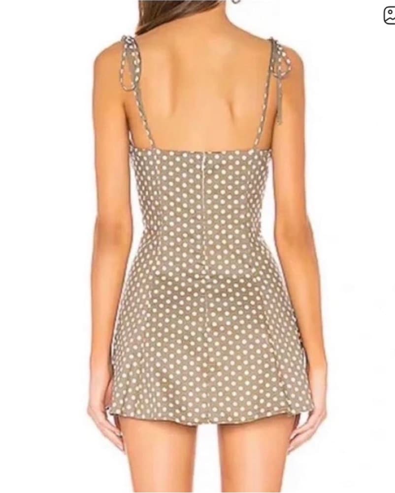 Majorelle Polka Dot Mini Dress - Image 2