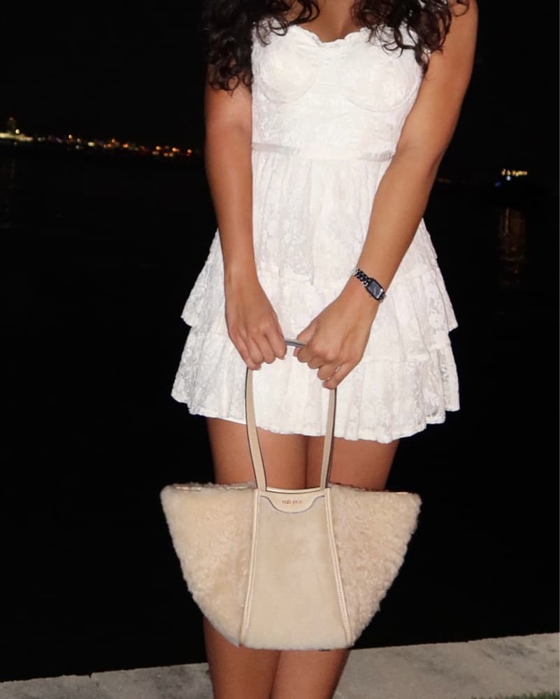 Elegant Lace Tiered Ruffle Mini Dress - Image 3