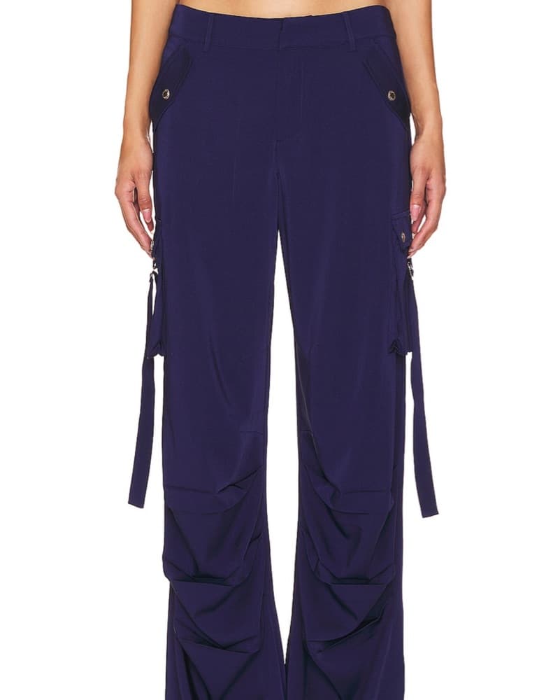 Seroya Lai Satin Cargo Pants In NavyNWT  - Image 2