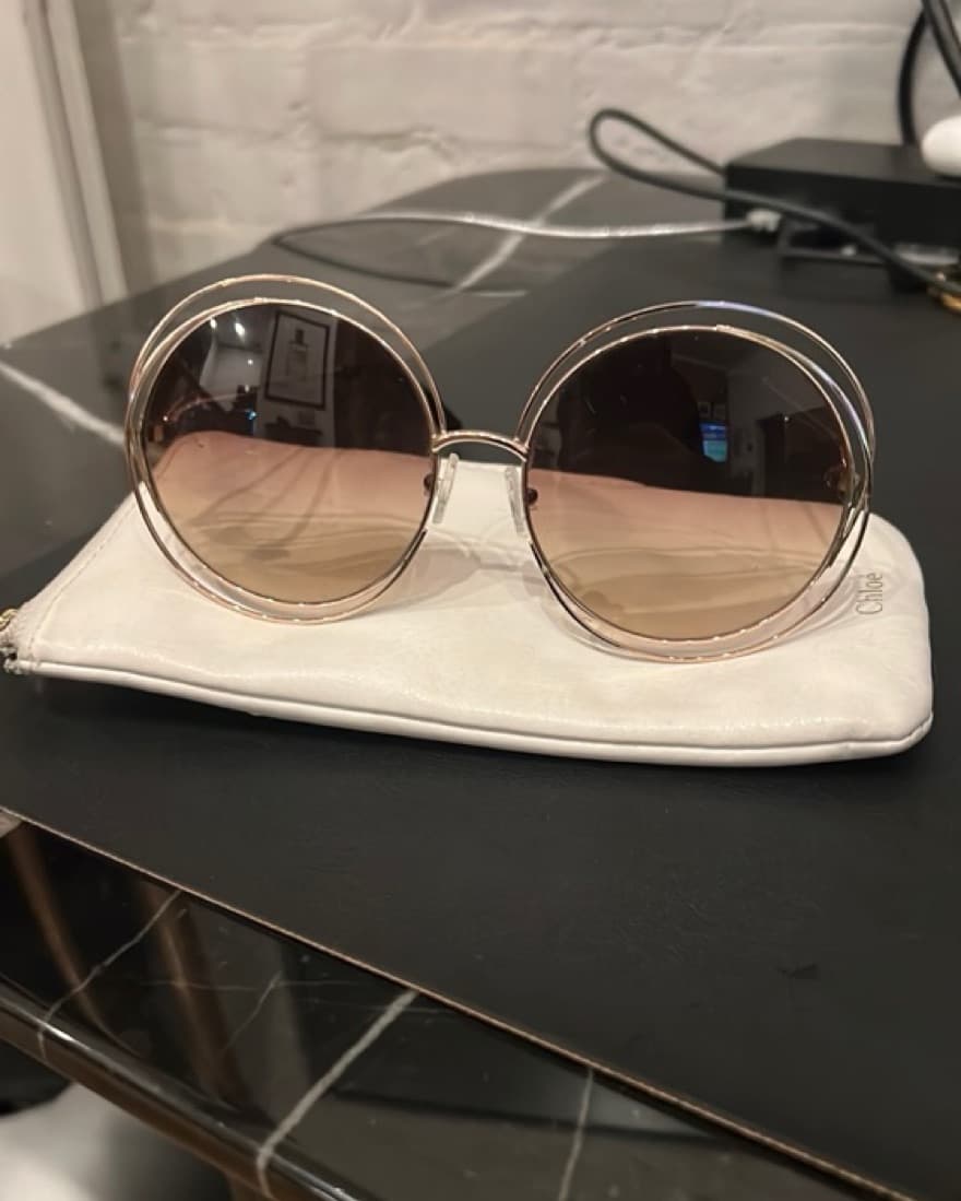 Chloe Round Frame Sunglasses - Image 4