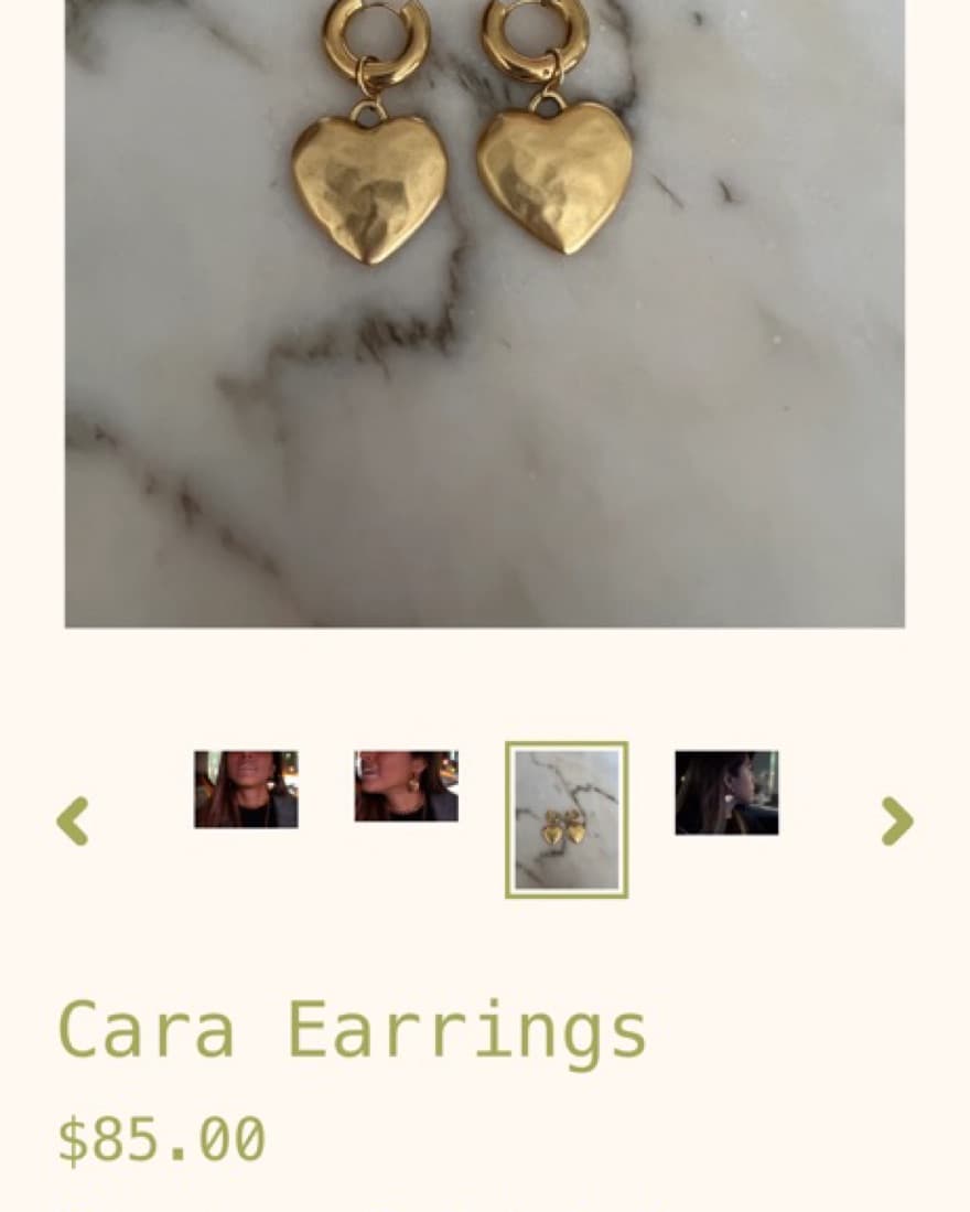Cara Heart Earings - Image 2