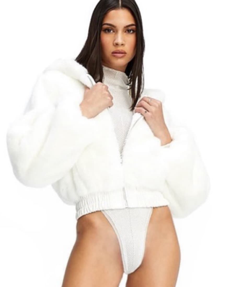 I.AM.GIA 717 White Faux Fur Hooded Coat - Image 3