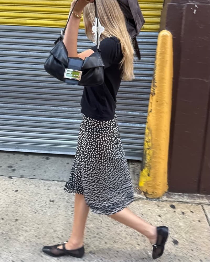 Susamusa Meadow Skirt Black Polka Dot  - Image 3