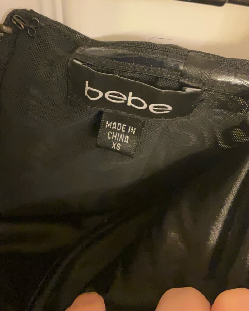 Bebe Black Metallic Bustier Mini Dress - Image 3