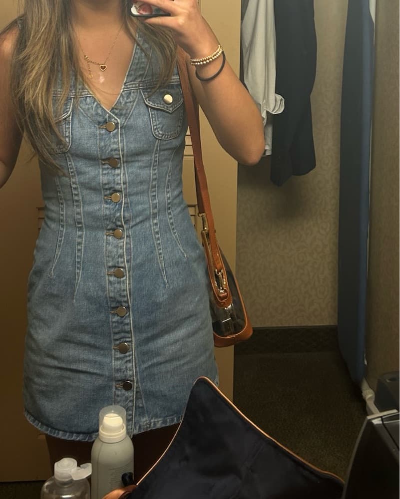 Reformation Denim Mini Dress - Image 2