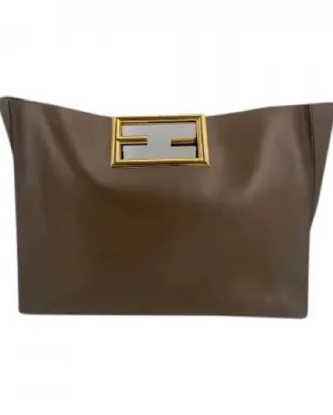Fendi leather tote - dark chocolate - Image 3