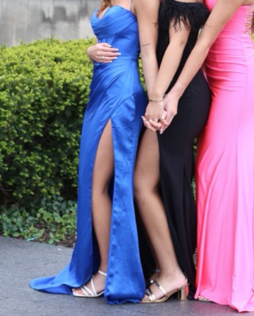 Blue Corset Prom Dress - Image 1
