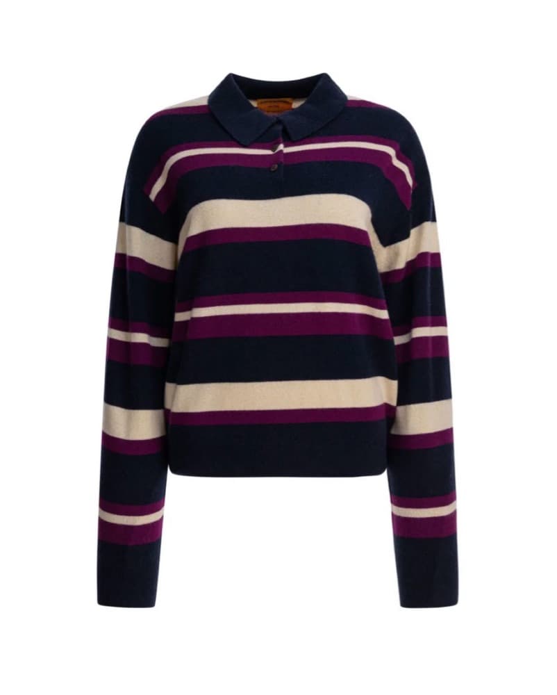 Cashmere Collegiate Stripe Polo - Image 1