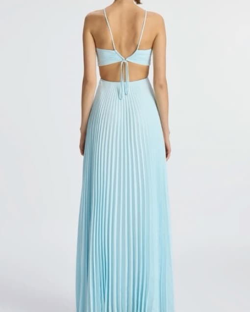 A.L.C. Moira Satin Pleated Maxi Dress - Image 2