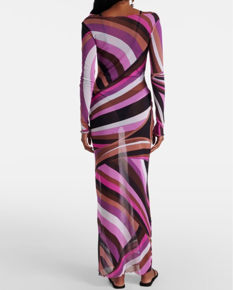  PUCCI Iride sheer tulle maxi dress - Image 5