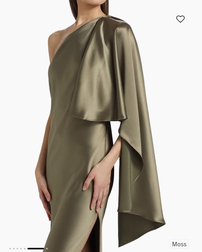 Off The Shoulder Gown In moss - Image 6
