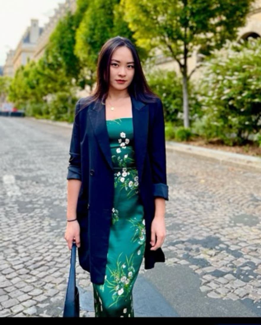 Reformation Green Frankie Silk  Dress  - Image 2