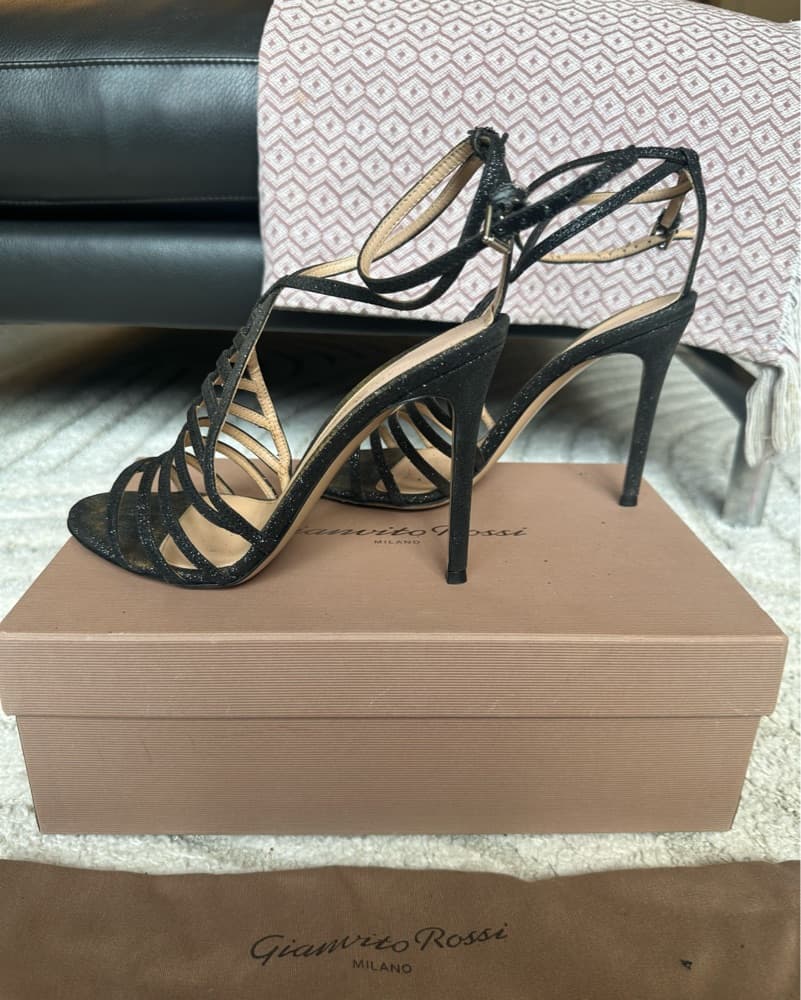 Glittery Strappy Gianvito Rossi Heels - Image 4