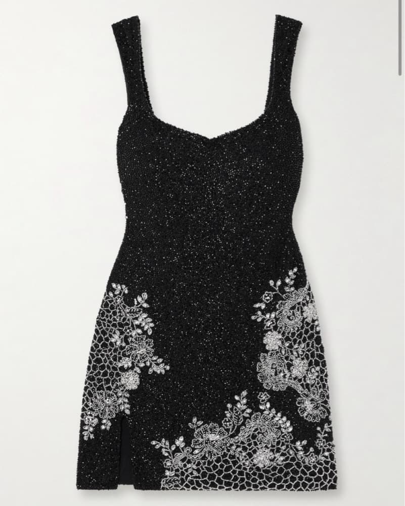 Clio Peppiatt Black Sequin Mini Dress - Image 2