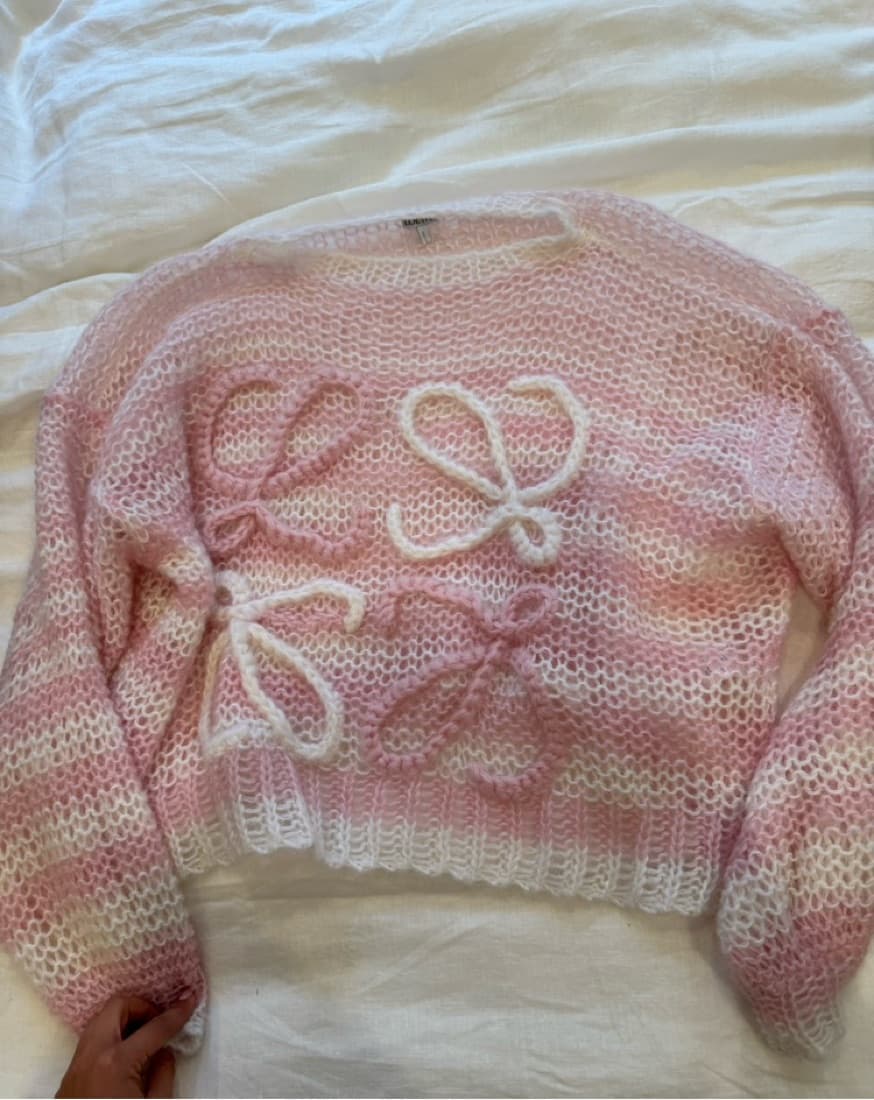 Loewe Anagram Wool Blend Sweater Pink  - Image 5