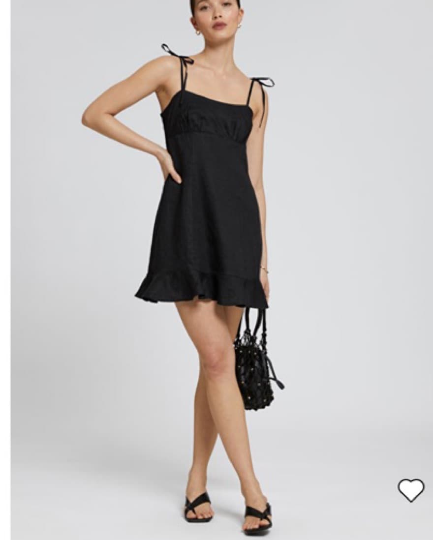 & Other Stories Black Linen Dress - Image 5
