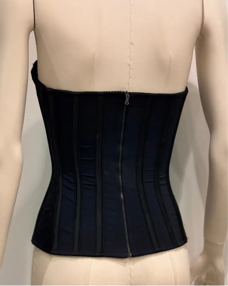 Dolce & Gabbana Bustier Black Corset Lace Top Strapless - Image 3