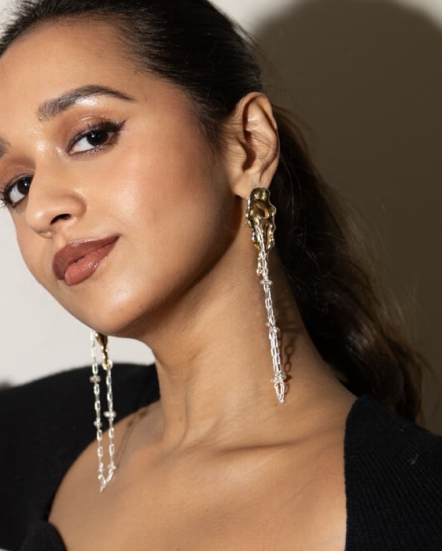 Gold/silver Earrings  - Image 2