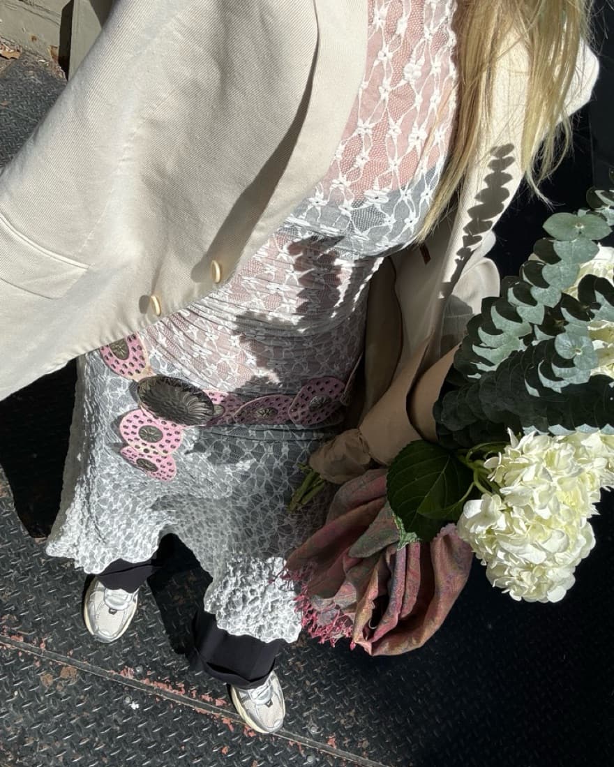 Lace White Stretch Zara Dress - Image 3
