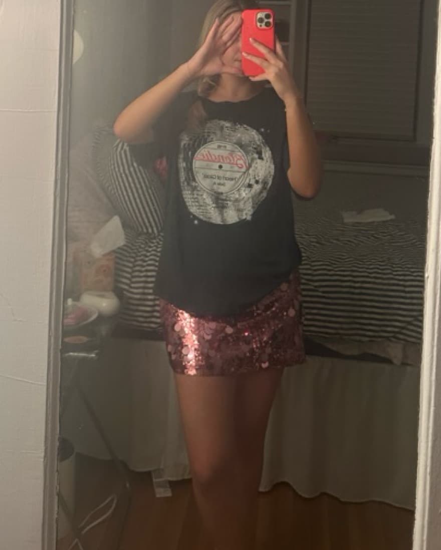 Danielle Guizio pink sequin mini skirt  - Image 5