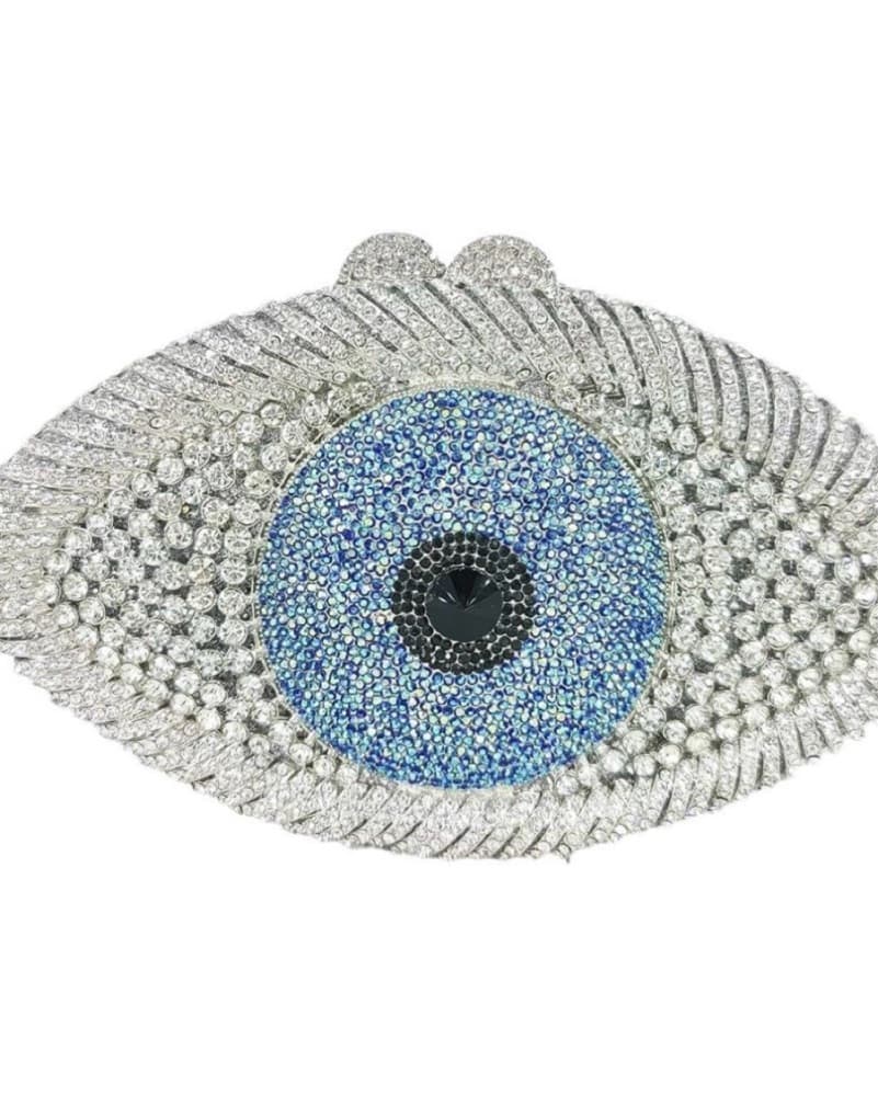 Bedazzled Evil Eye Diamond Clutch Bag - Image 2