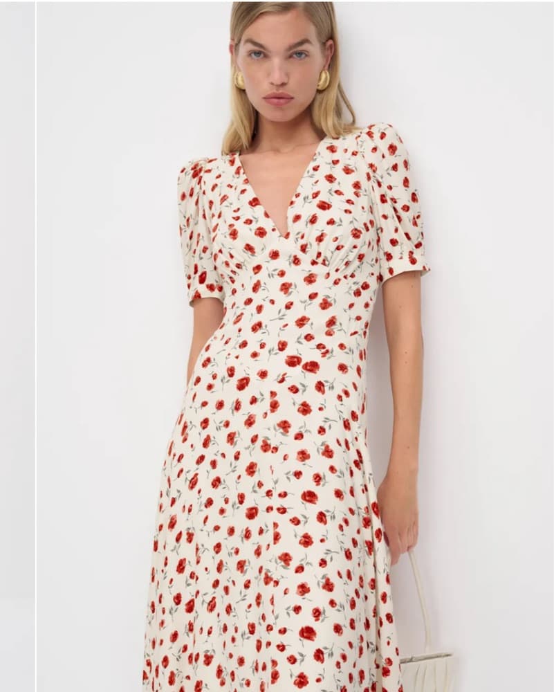 Reformation Naira Cap Sleeve Midi Dress - Image 4