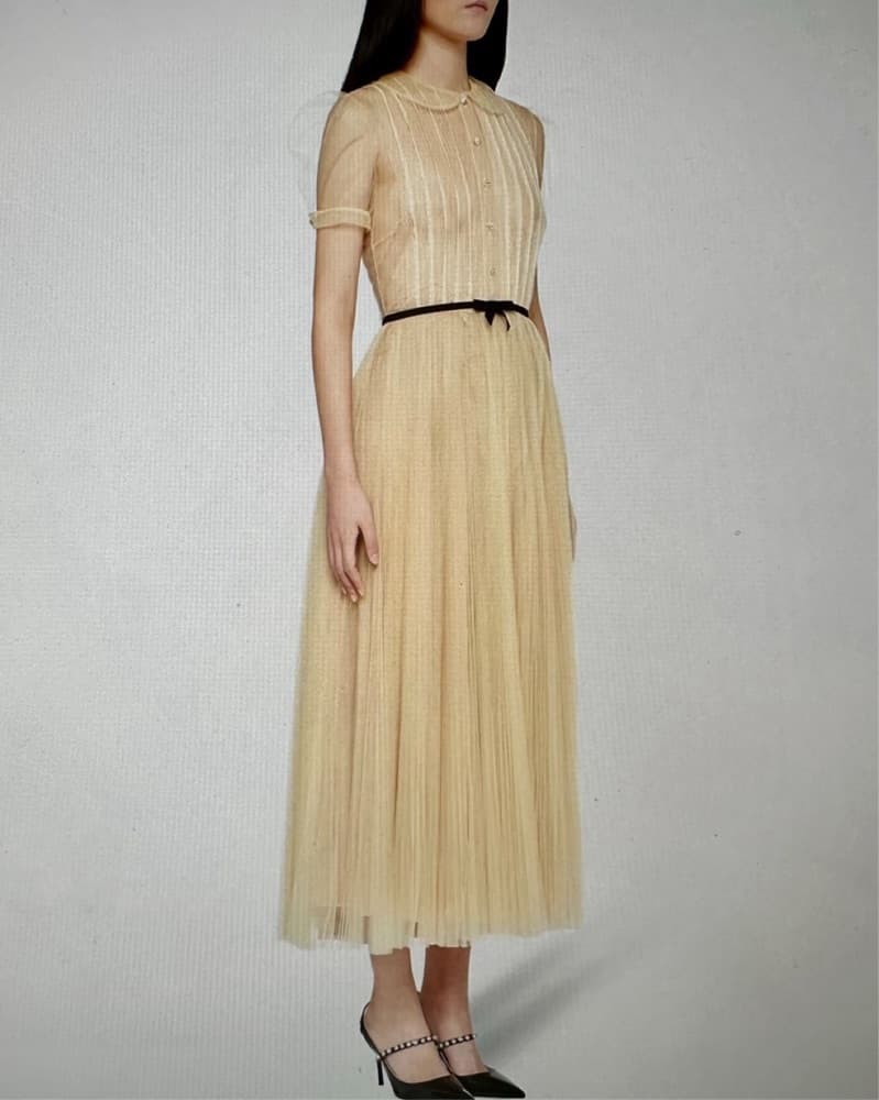Miu Miu Yellow Tule Dress - Image 3