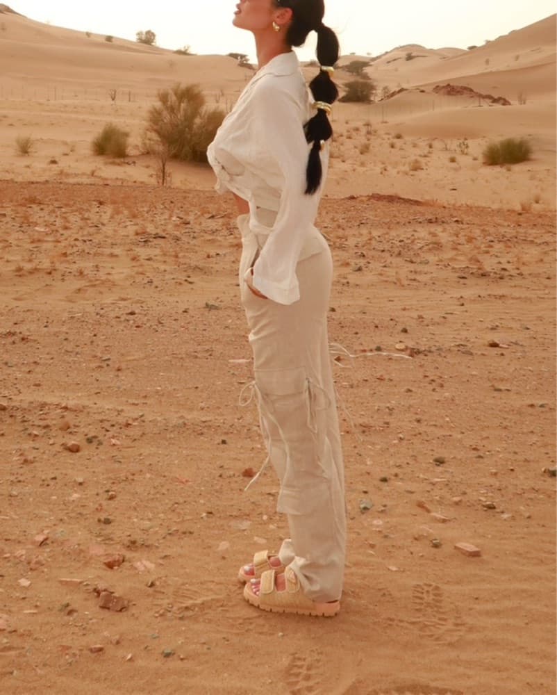 Chic Desert Linen Top And Pants  - Image 3