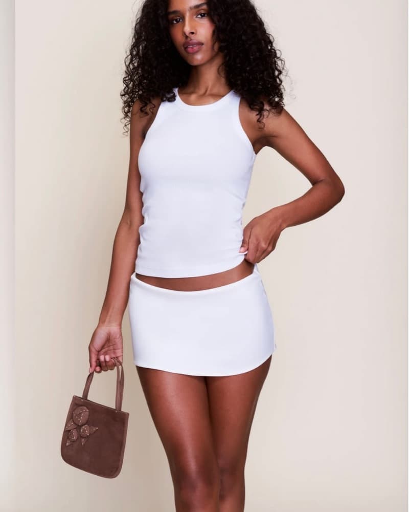 Guizio White Mini Skirt  - Image 1