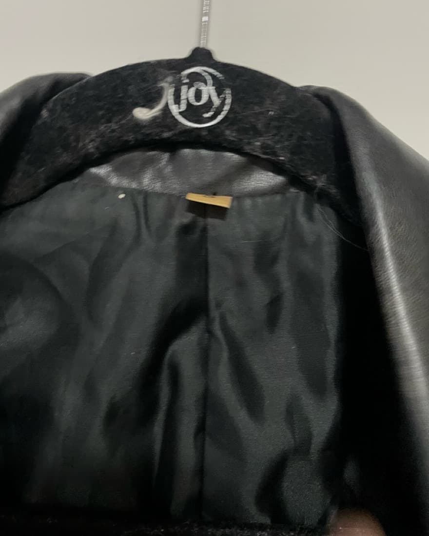 Sleek Faux Leather Blazer - Image 3
