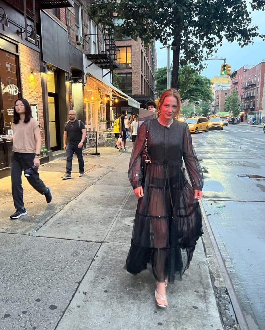 Black Sheer Maxi Dress - Image 1