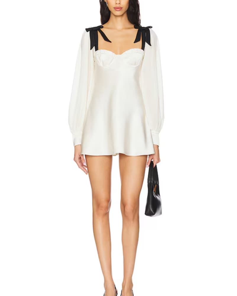 Baylee Mini Dress In Ivory - Image 1