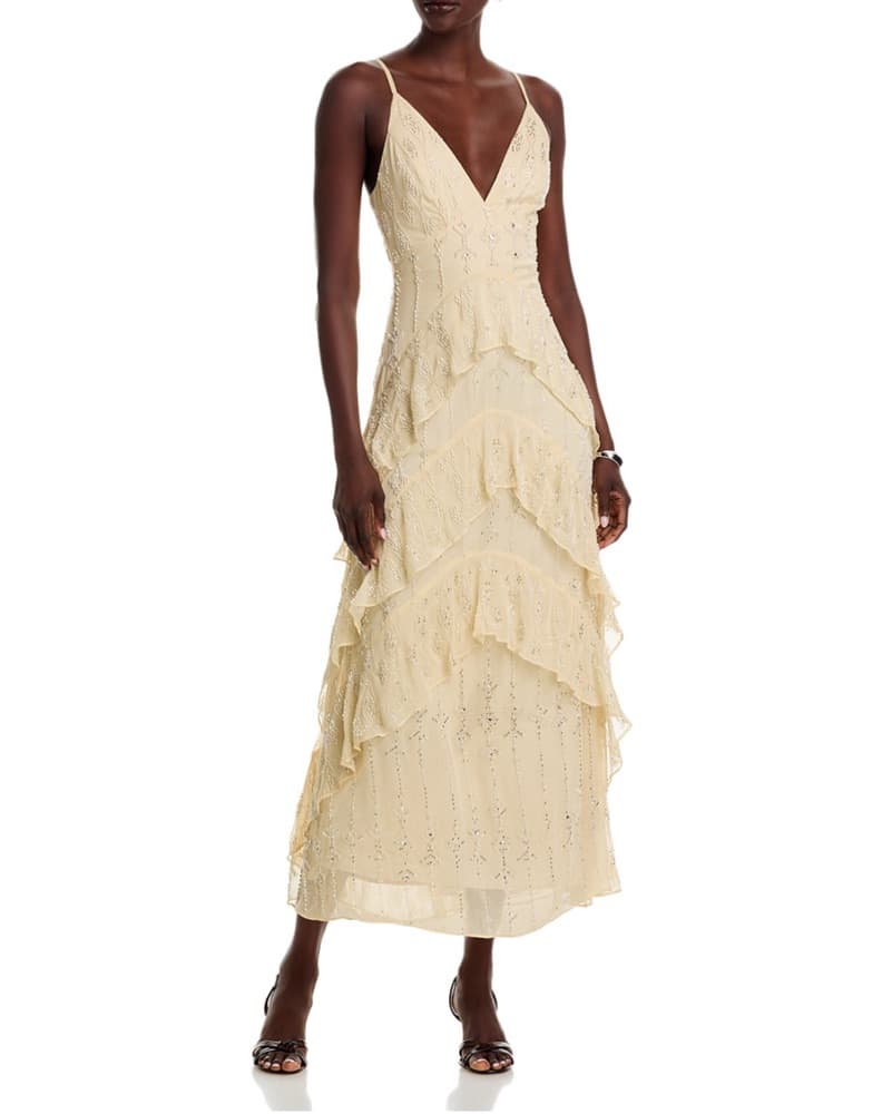 AQUA X AVA PHILLIPPE Embellished V Neck  - Image 1