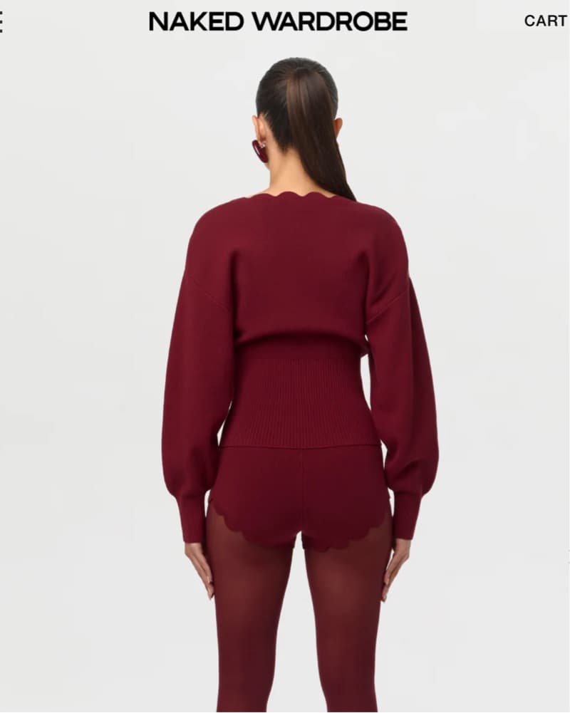 Naked Wardrobe Knit Scallop Set   - Image 2
