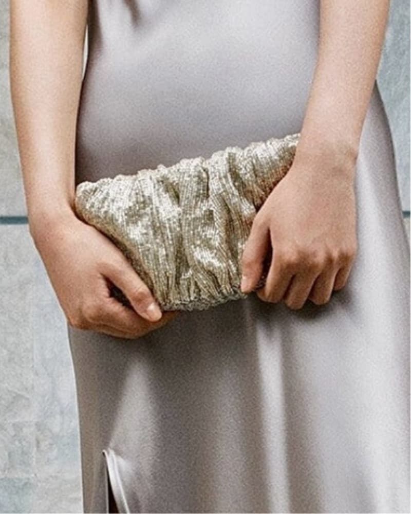 Staud Silver Beaded Bean Bag - Image 4