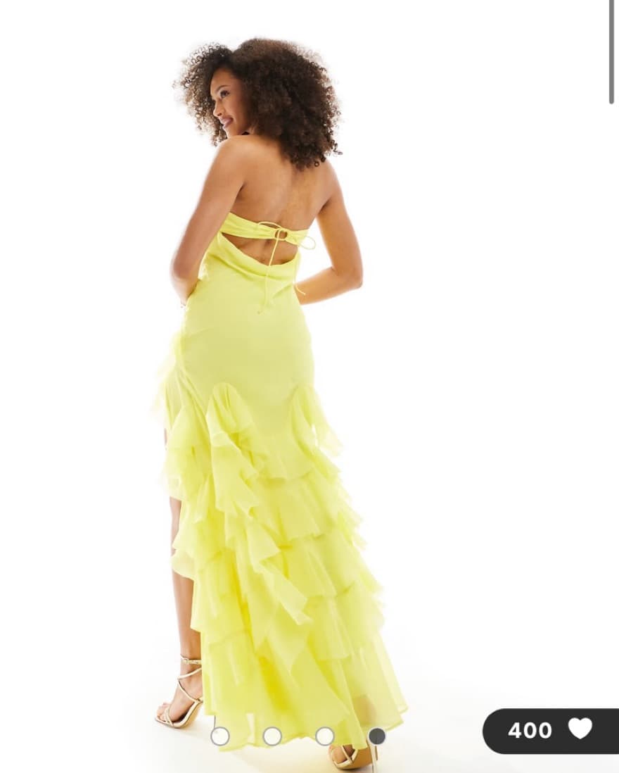 NWT ASOS Strapless Ruffle Dress - Image 2