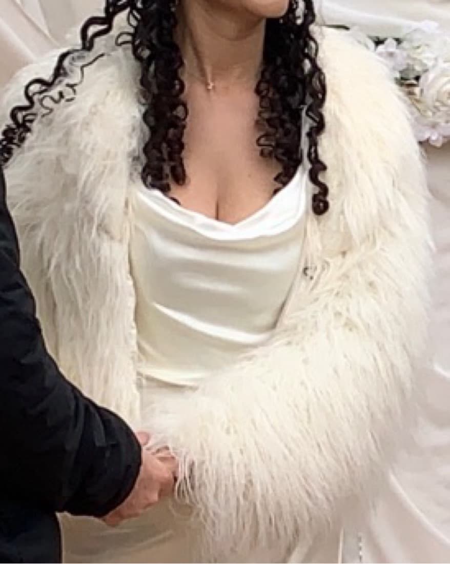 White Faux Fur House Of CB  - Image 2