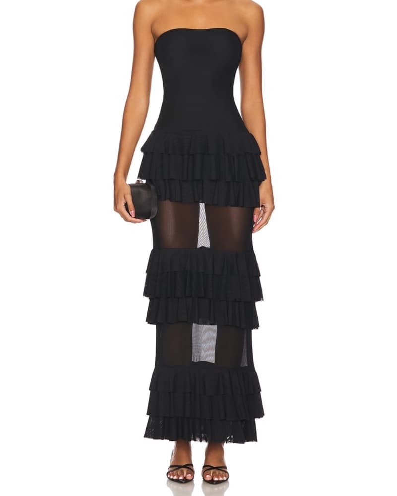 Lorenza Maxi Dress In Black - Image 1