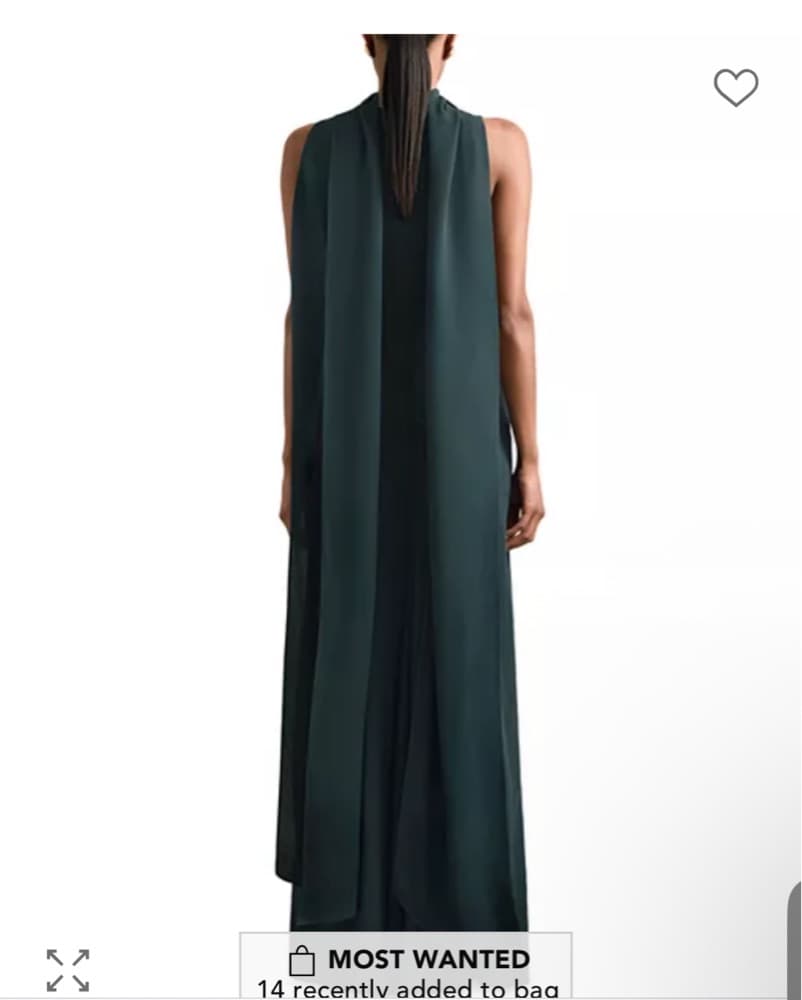 Reiss Greta Crepe Cape Maxi Dress - Image 5