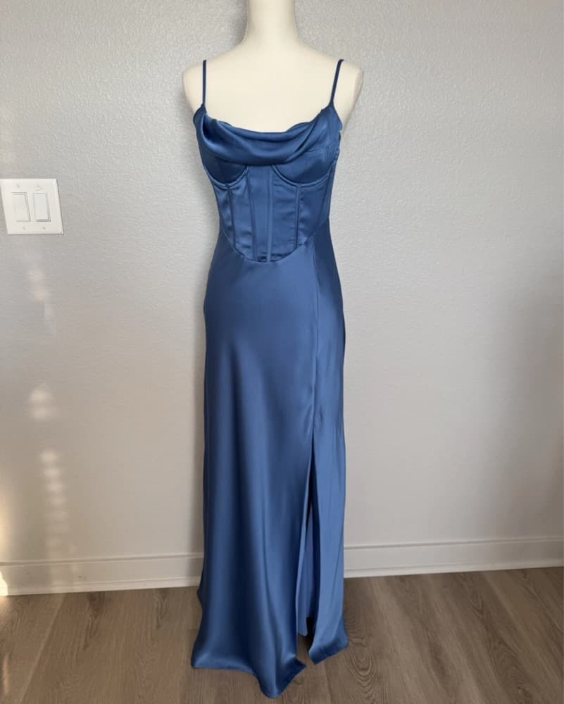 ASTR The Label Cannes Dress Blue Bustier - Image 3