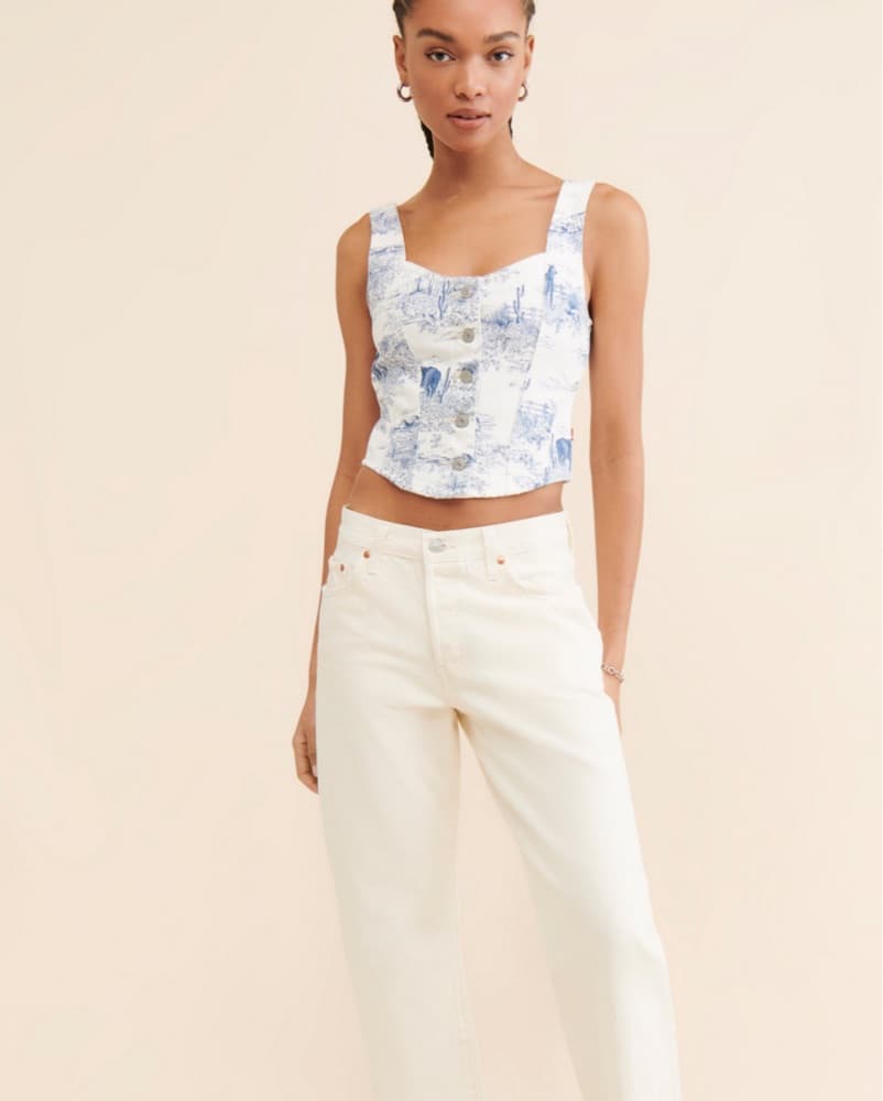 Charming Desert Toile Cropped Tank - Image 4