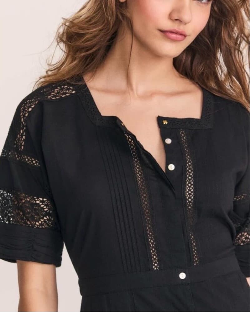 LoveShackFancy black Edie Dress - Image 3