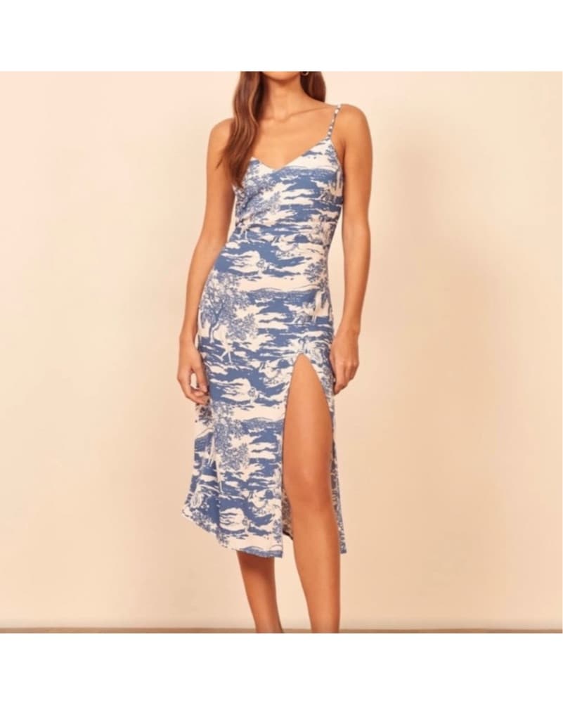 Reformation Crimini Blue Dress - Image 1