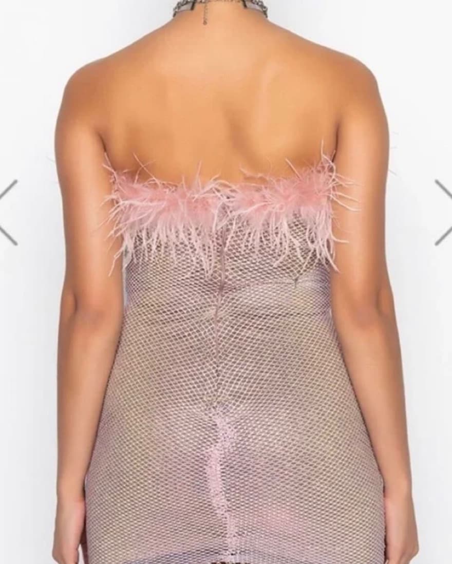 Fur Trim Sequin Mini Dress - Image 5