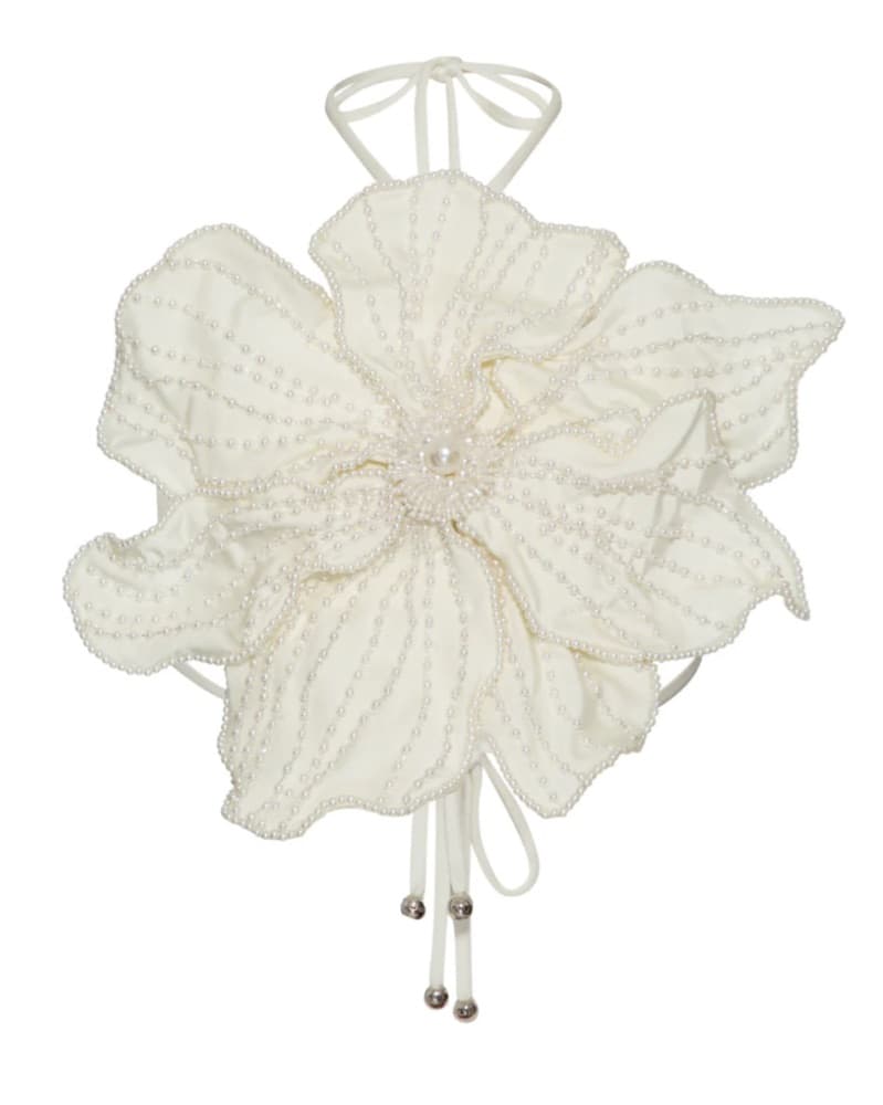 PatBo Hand Beaded Flower Top - Image 1