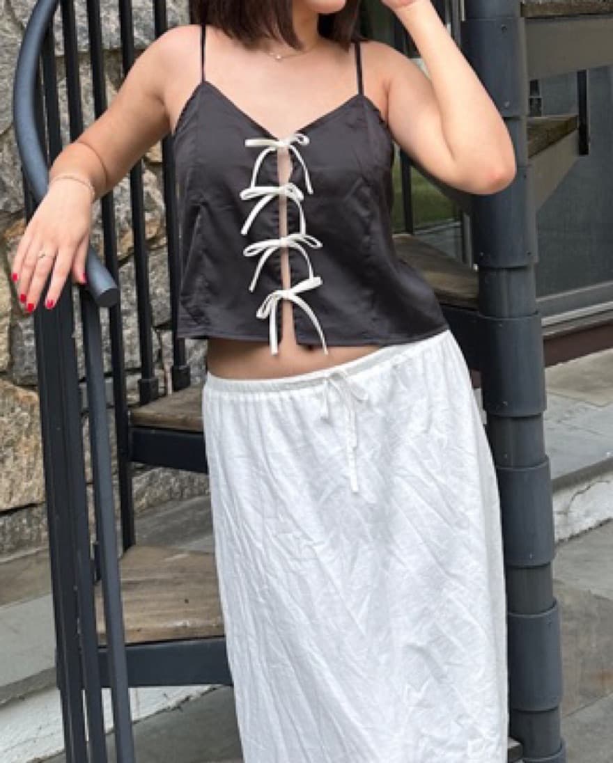 Black And White Bow Top - Image 1