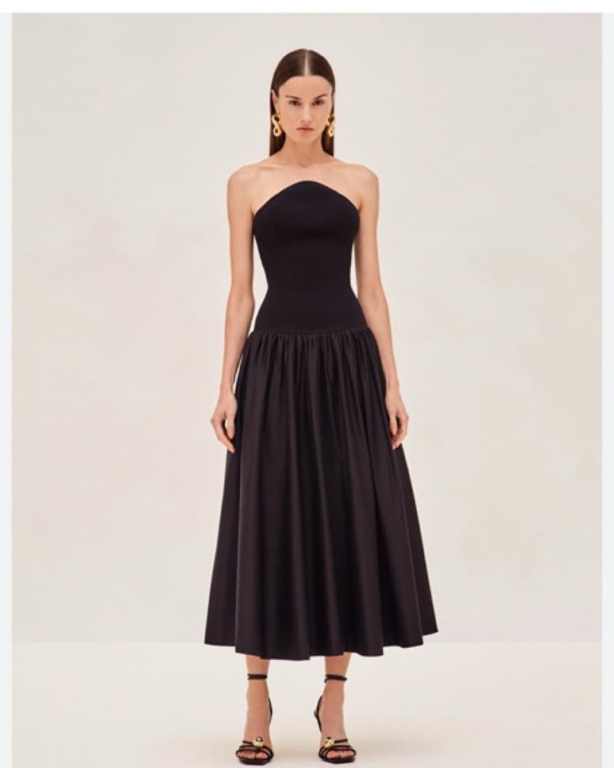 Alexis strapless black dress - Image 1