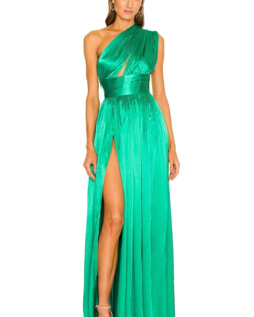 Bronx And Banco Camilla Gown In Emerald - Image 4