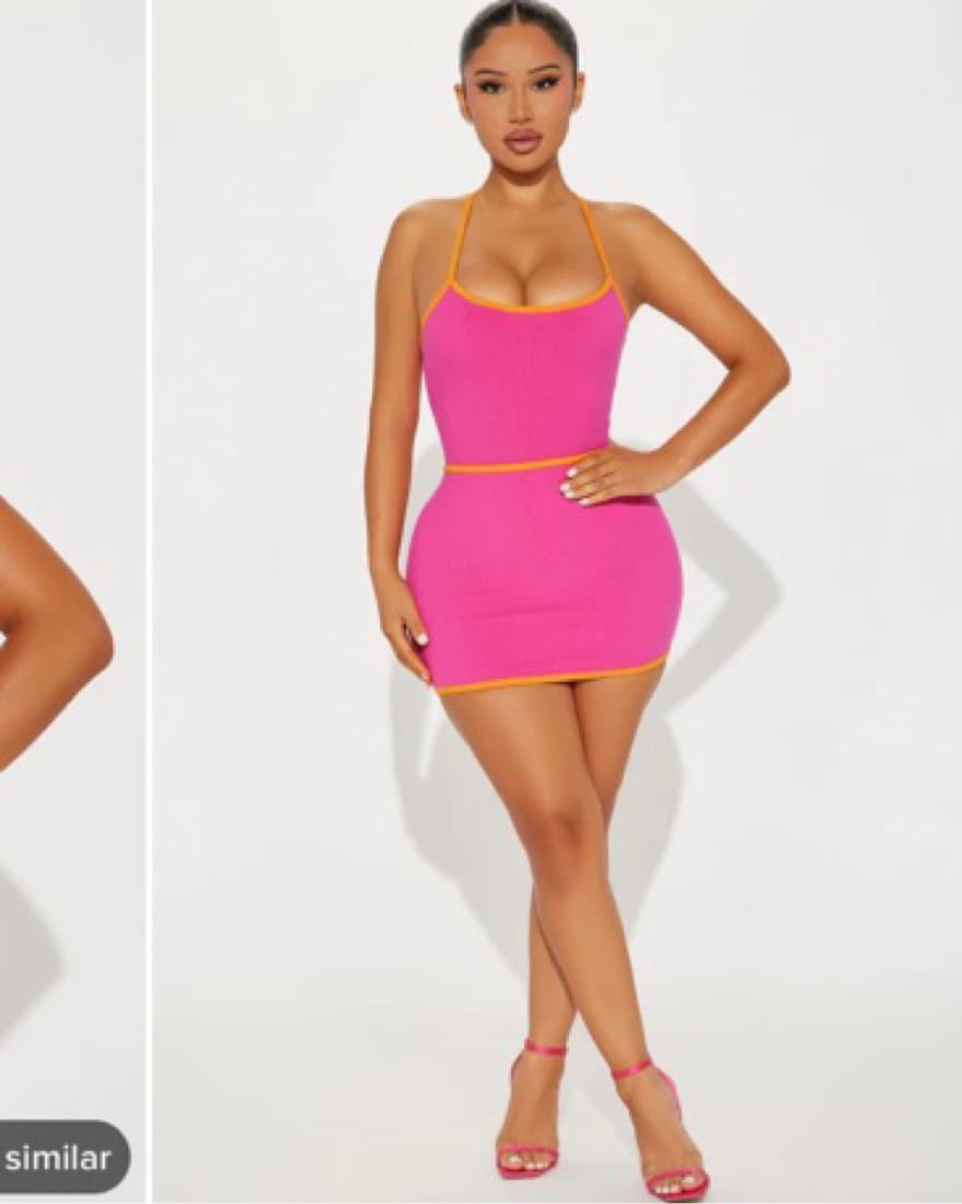 Vibrant Halter Bodycon Mini Set - Image 2